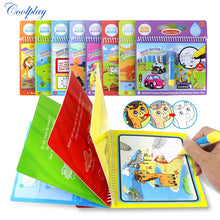Load image into Gallery viewer, COOLPLAY Magic Water Drawing Book Coloring Book Doodle &amp; Magic Pen Painting Drawing Board For Kids Toys Birthday Gift